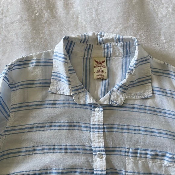 FADED Glory Button Down Top Size Large (12-14) - Picture 3 of 4